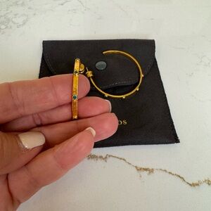 Julie Voss turquoise hoops.